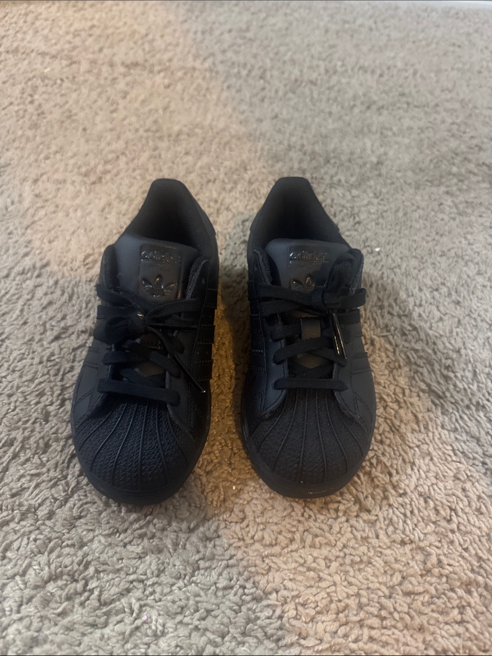 adidas Kids Black Superstar Sneakers
